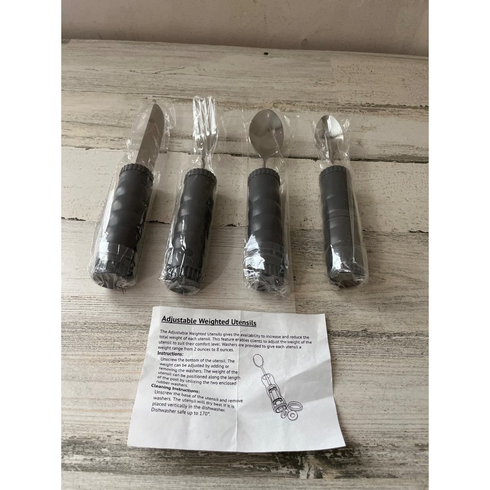 Weighted utensils adjustable NWT.